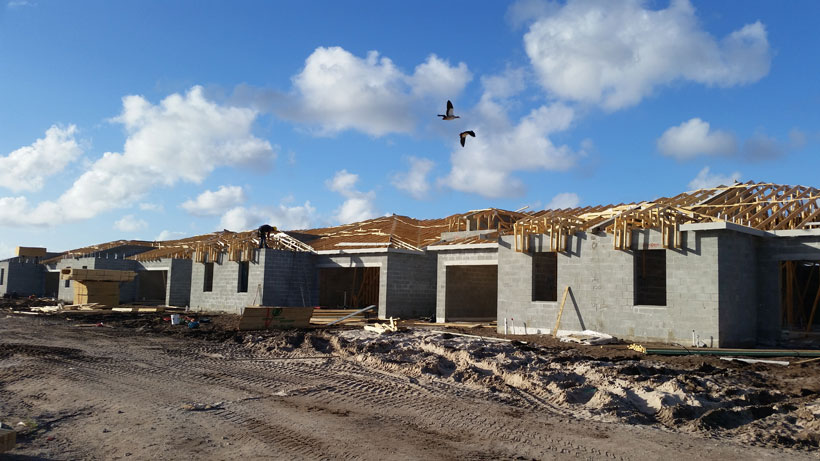 New Patio Villas under construction at Villaggio Reserve in Boynton Beach FL
