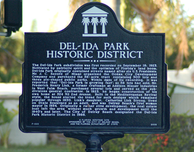 Del Ida Park Historic District in Delray Beach FL