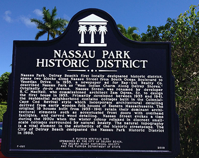 Nassau Park Historic District in Delray Beach