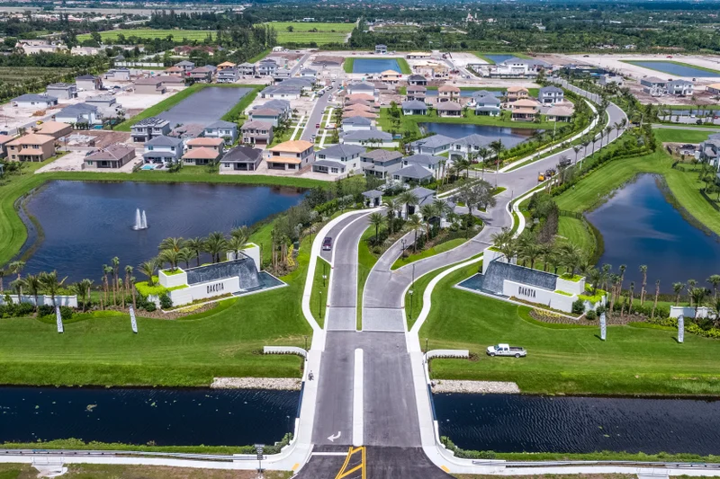 Dakota Delray Beach Aerial of Entrance and Homes