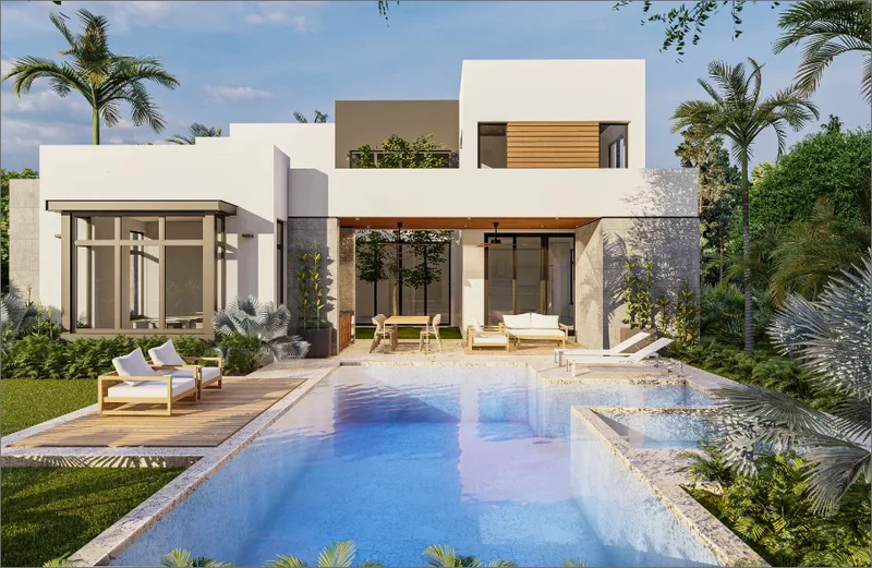 estates at morikami new homes in delray beach, florida - swimming pool
