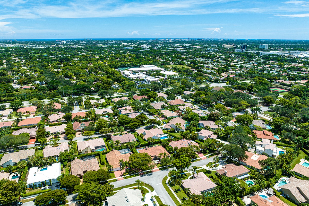 New Floresta Homes Boca Raton Florida Aerial