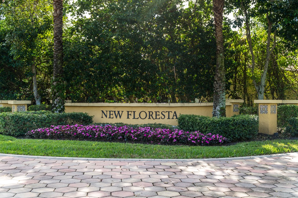 New Floresta In Boca Raton Fl Entrance Sign