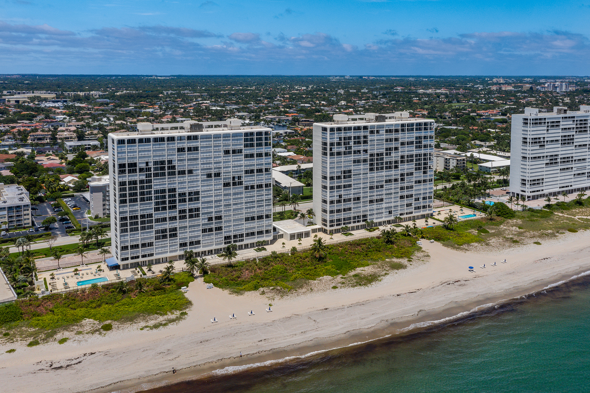 Ocean Towers Condos Boca Raton Aerial